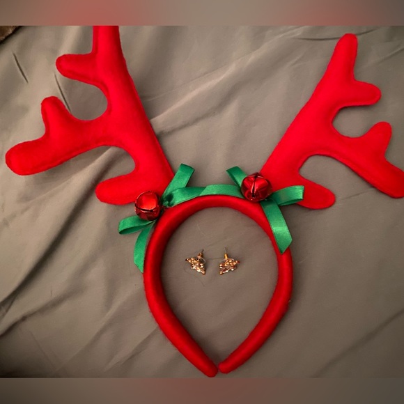 New Reindeer Headband and Earrings - Picture 1 of 2